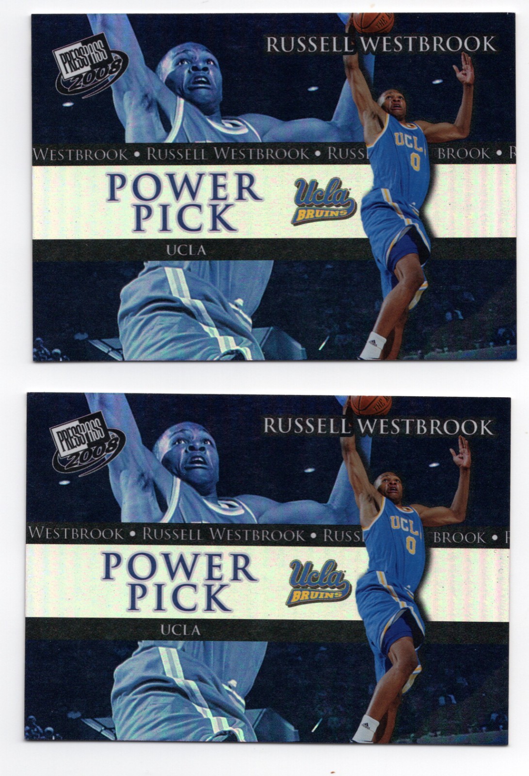2008 Press Pass Power Pick Russell Westbrook Lot (2) Card #65 - UCLA Bruins