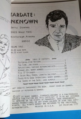Stardate Unknown Star Trek Fanzine  Issue   #1 - #5