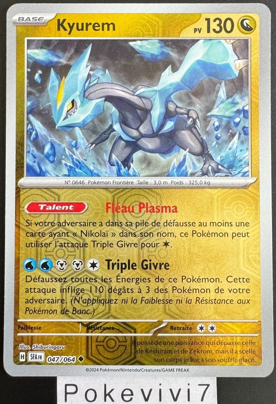 Carte Pokemon Kyurem 047/064 Reverse Ev6.5 Fable NÃ©Buleuse Sfa Fr Neuf