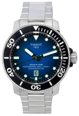 Tissot Seastar Professional 600M Powermatic 80 Swiss Made Blue Dial Mens Watch
