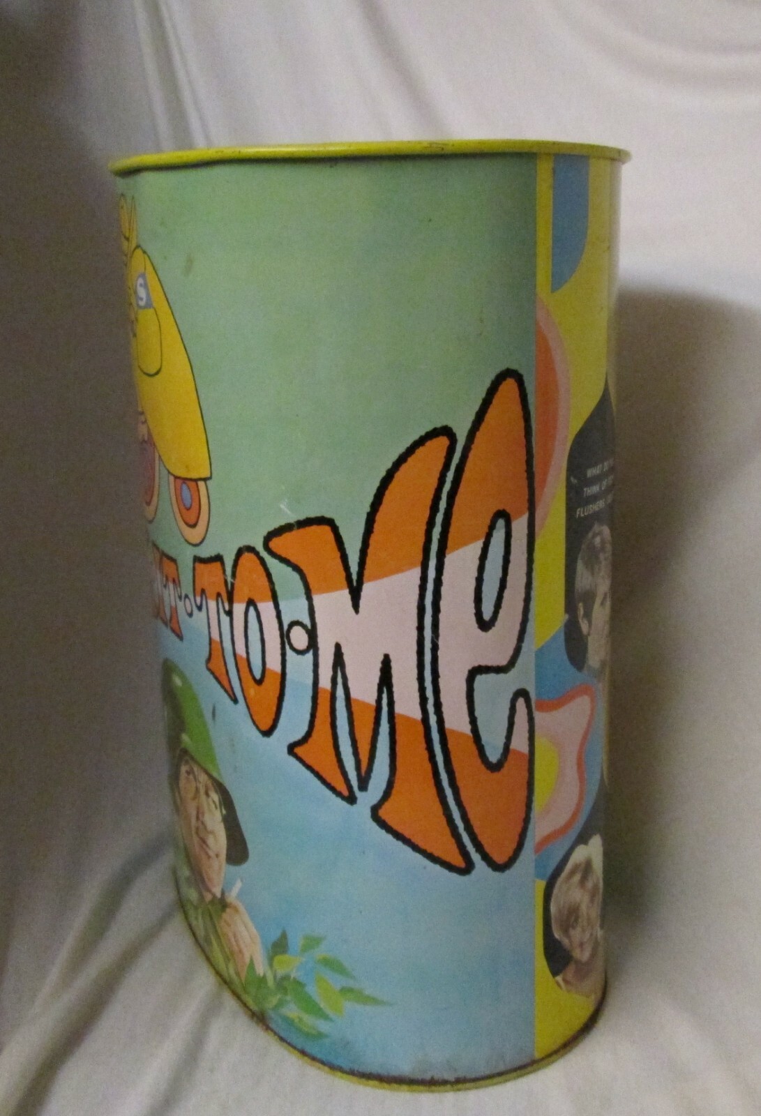 vintage retro 1960's-70's Laugh In-Sock it to Me trash waste can CHEINCO 