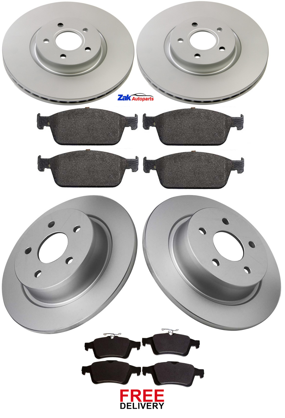 FOR FORD KUGA 2.0 TDCi (1317) FRONT & REAR BRAKE DISCS & PADS MANUAL