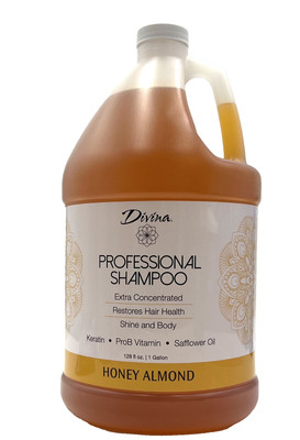 Divina Honey Almond Shampoo Restores Keratin Vitamin Safflower Oil Gallon