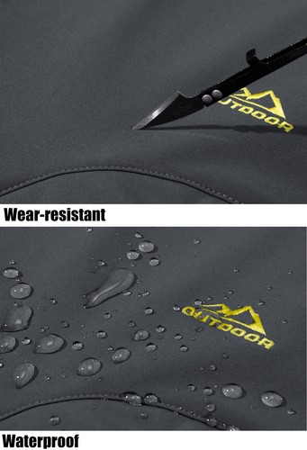 Men's Fleece Lined Ski Snow Pants 5 Zip Pocket Waterproof Hiking Winter Trousers