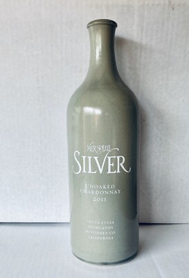 Rare 2011 Mer Soleil Silver Unoaked Chardonnay Empty Bottle Ceramic Santa Lucia