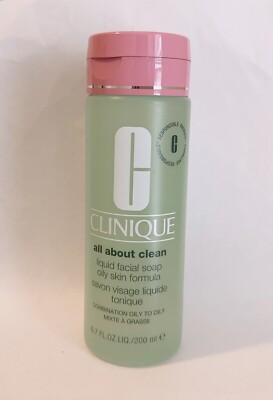 Clinique All About Clean Liquid Facial Soap Oily Skin Formula - 6.7 oz - New