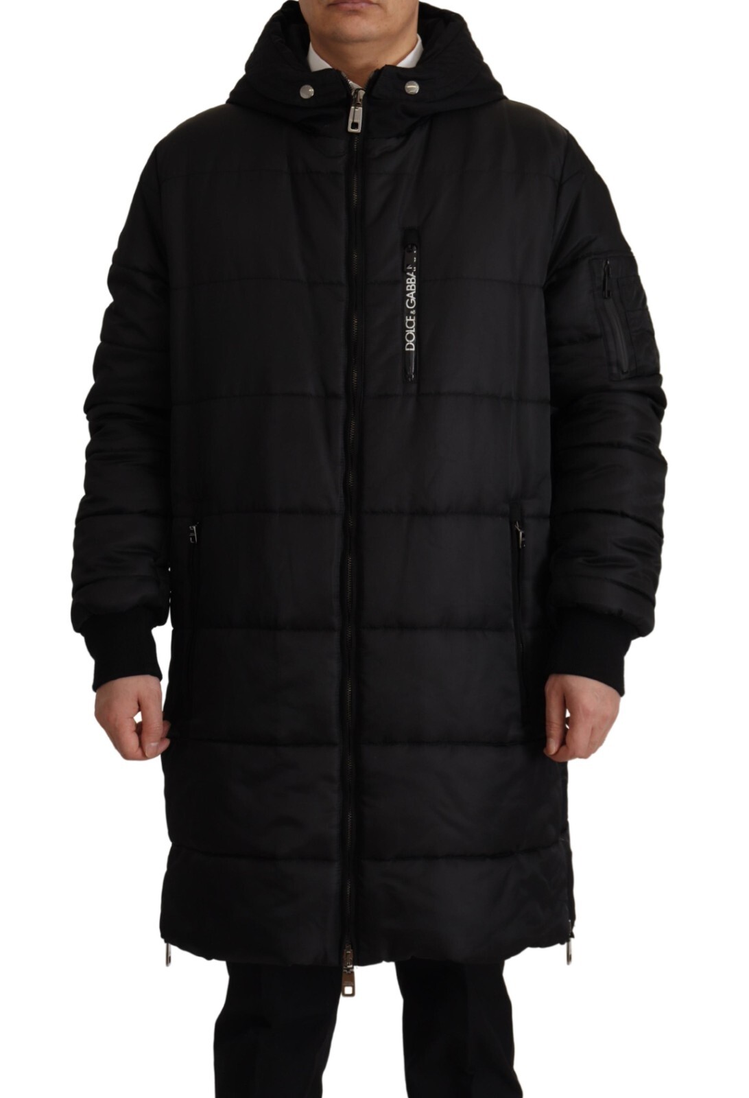 

DOLCE - GABBANA Куртка Черная нейлоновая парка с капюшоном Зимняя IT46/US36/ 3000usd, Черный