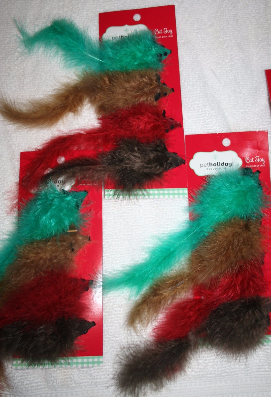 CAT Kitten Toys, MOUSE, Gift,4-Pack Faux Fur MICE,Pet Holiday,Furry**US SELLER*