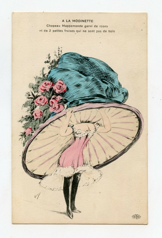 Illustrateur SignÃ© Orens .SurrÃ©Alisme. Chapeau. Mode .  Charme, A La Modinette