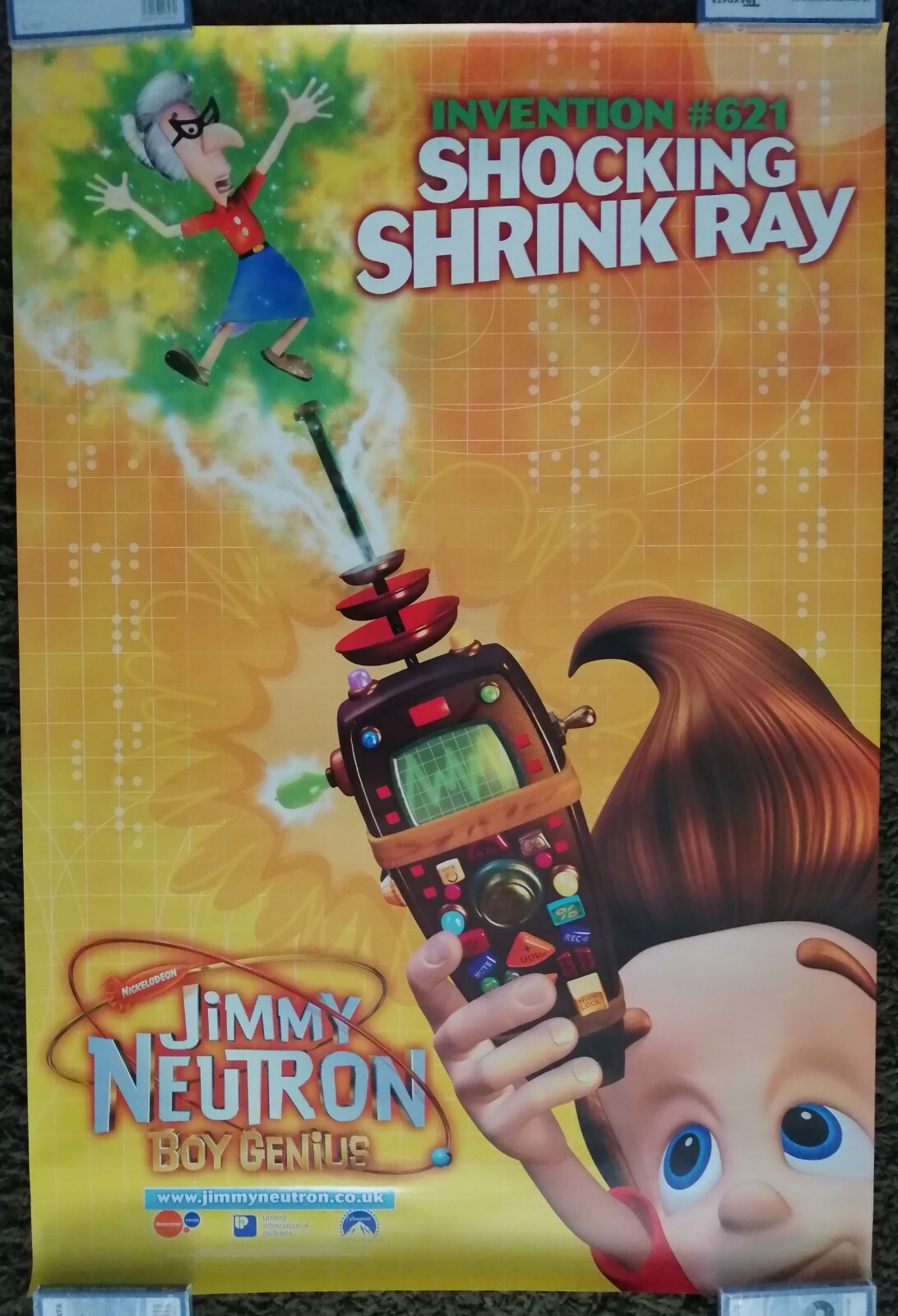JIMMY NEUTRON: BOY GENIUS (2001) Original One 1 Sheet Teaser
