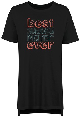 Best Sudoku Player Ever Nightie Women Maths Brain Teaser Ladies Night Shirt Gift