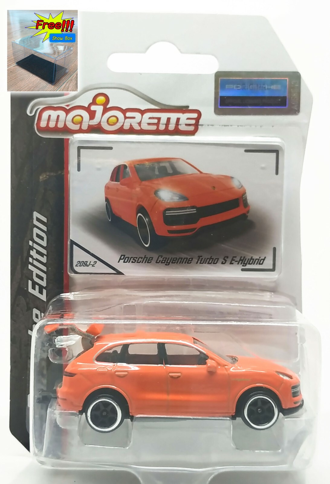 ミニカー 1/43 Porsche Cayenne turbo S e-hybrid Majorette Porsche Edition Cayenne Turbo S Orange - Left