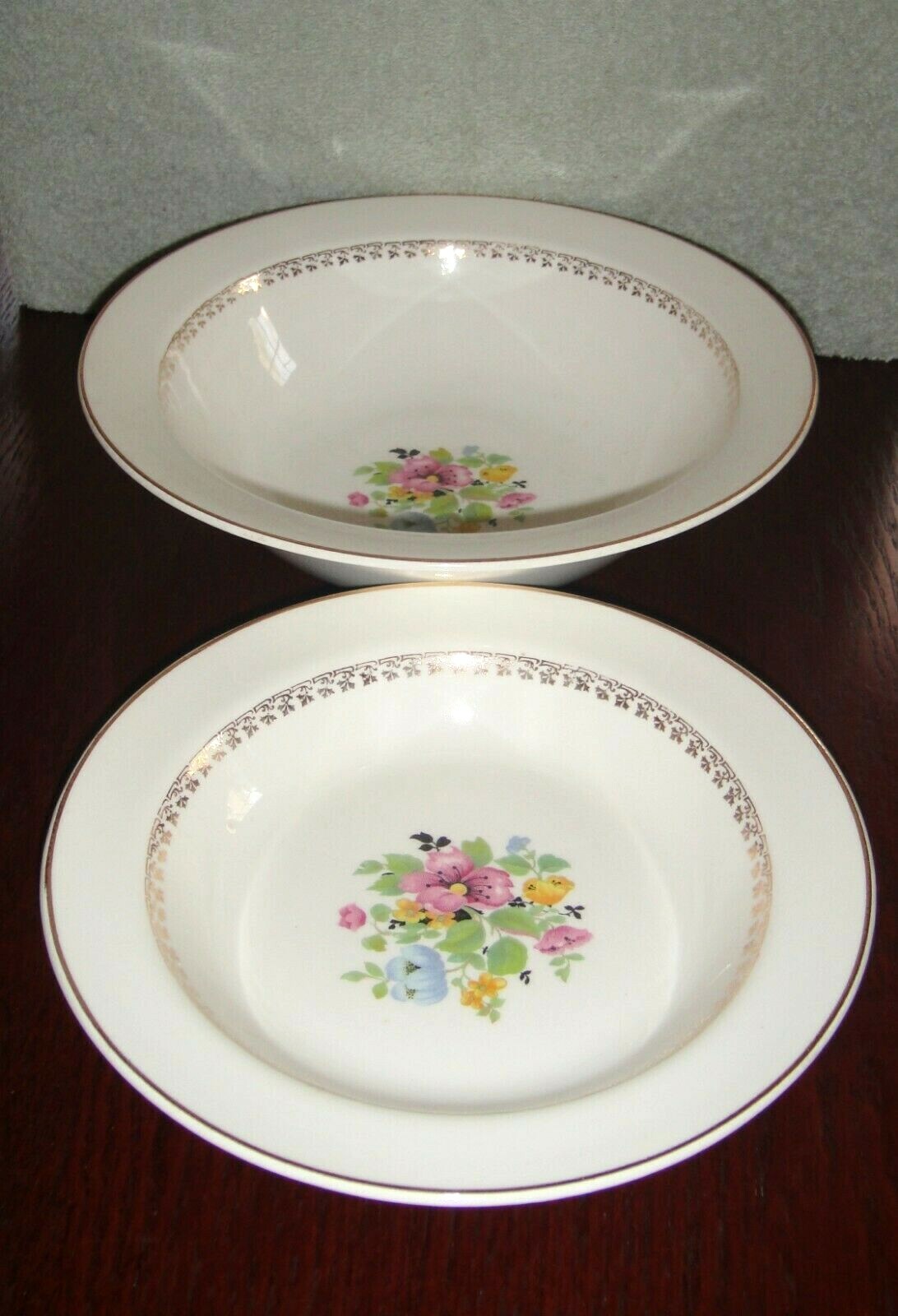 2 Derwood, W. S. George Vintage bowls # 1748,  One 9