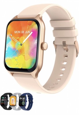 Jdcrsj Smartwatch 1.96-Inch HD Touch Screen with Text and Call, Light Pink