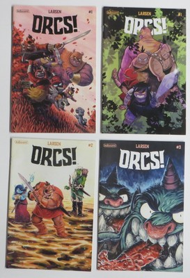 ORCS LARSEN ORCS! #1 1 2 3 VARIANT BOOM Comic Book LOT of 4 FANTASY Brand New F4