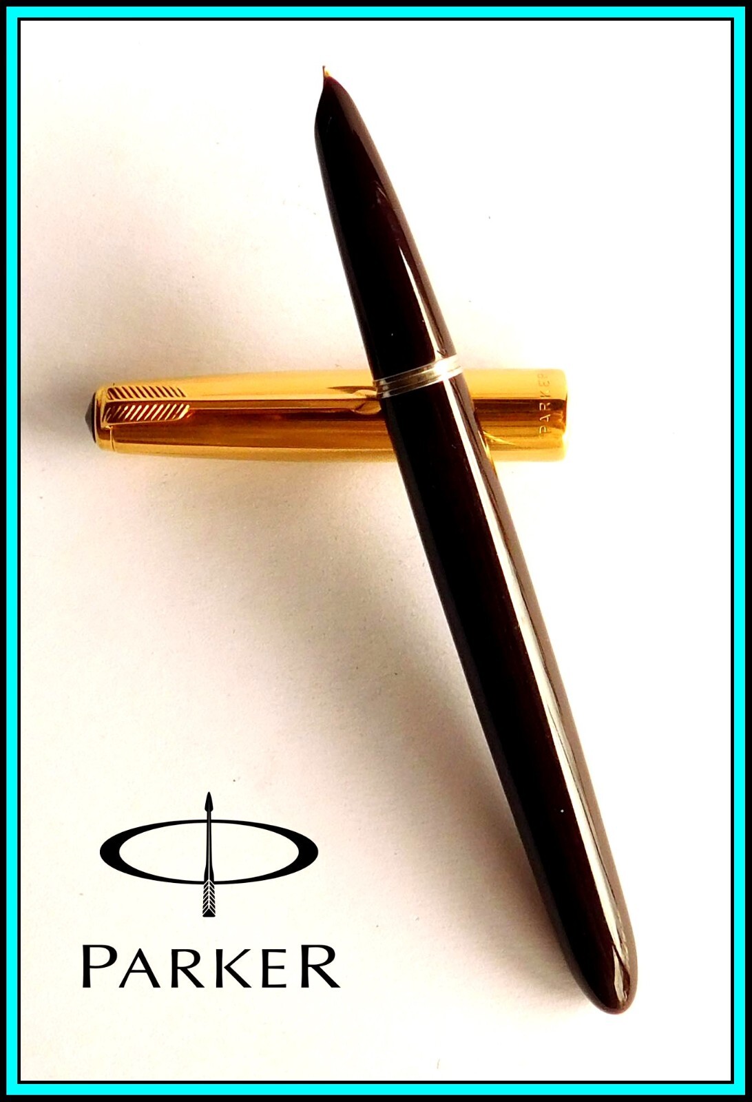 Vintage PARKER AEROMETRIC "51" Fountain Pen - BURGUNDY - 14K Gold Nib: MEDIUM Vintage PARKER AEROMETRIC "51" Fountain Pen - BURGUNDY - 14K Gold Nib: MEDIUM