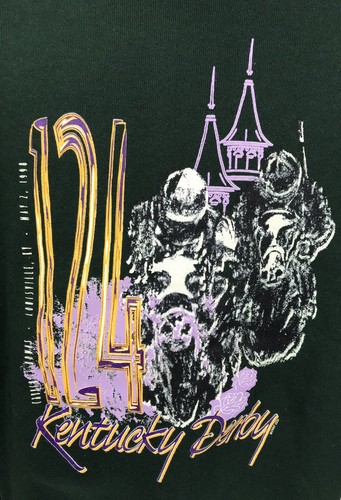 Vintage Kentucky Derby 1998 Large Sweatshirt Horses Horse Racing Jockey