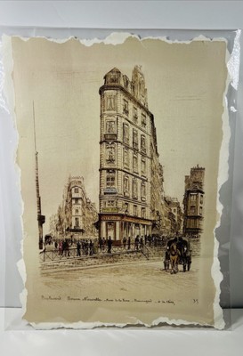 CP PARIS BOULEVARD BONNE AND RUE DE LA LUNE D'APRES EAU FORTE