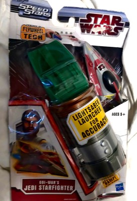Star Wars Speed Stars Obi-Wan's Jedi Starfighter Lightsaber Launcher by Hasbro