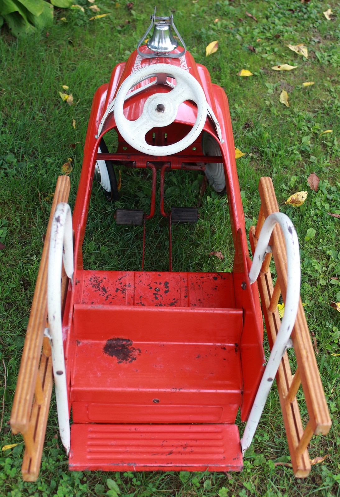 Vintage 1950's Murray Pedal Car Fire Truck in original condition