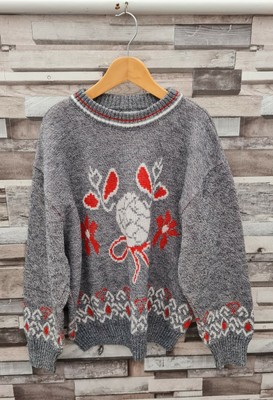 STRICK MODE VINTAGE FUNKY GRAPHIC PATTERN BOLD COSBY KNITWEAR PULLOVER JUMPER
