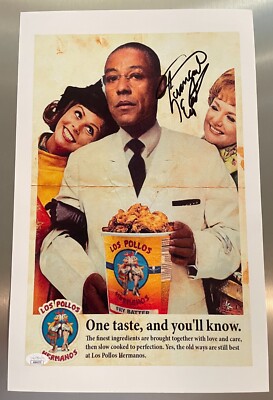 GIANCARLO ESPOSITO SIGNED BREAKING BAD LOS POLLOS HERMANOS 11x17(RARE IMAGE) JSA