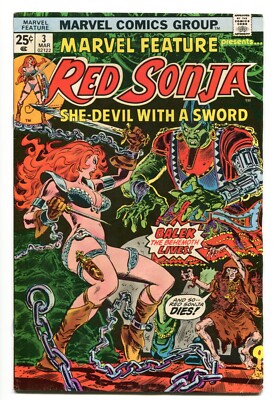 MARVEL FEATURE Red Sonja, Issue #3, (Marvel 1975), FN-