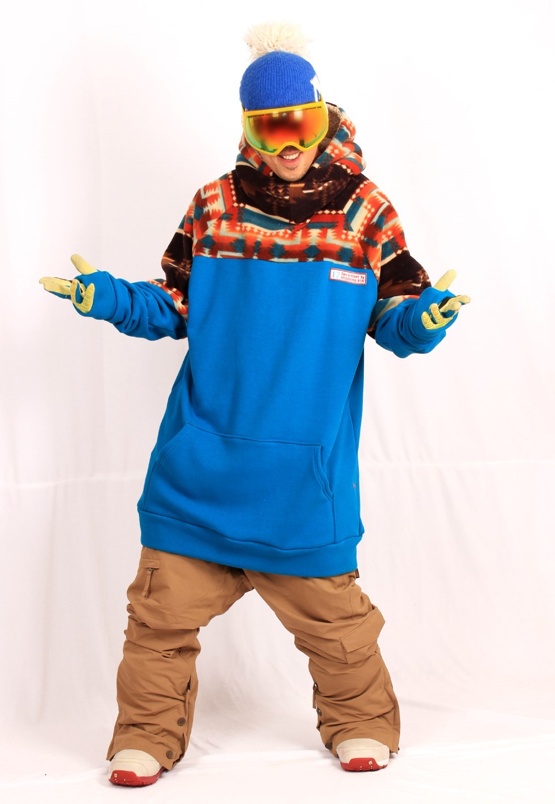 long tall hoodie ski snowboard
