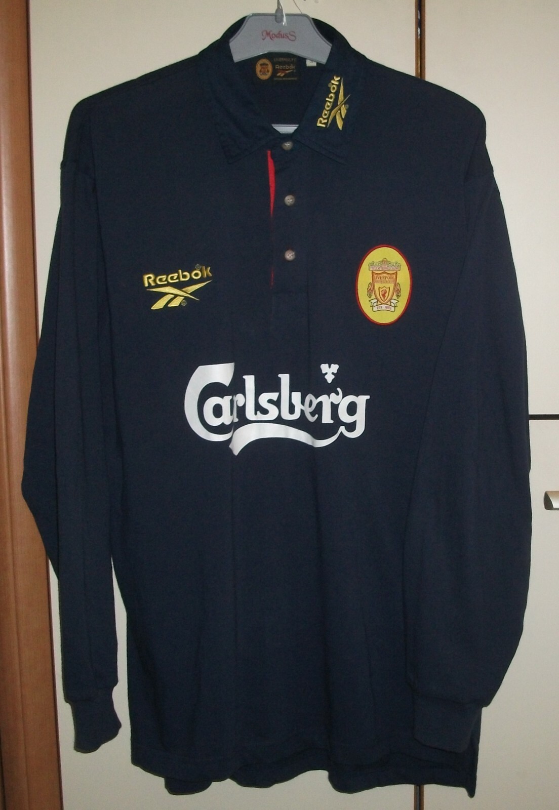Liverpool Vintage Reebok Training Polo Shirt jersey Long