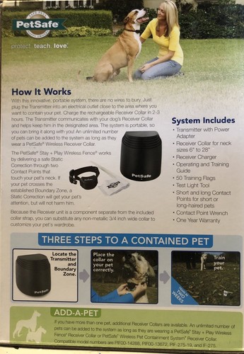 PetSafe Stay+Play - PIF00-12917 - 3/4 Acre Wireless Fence - NEW