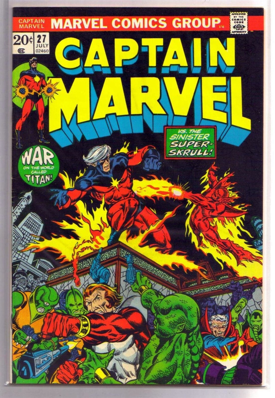 CAPTAIN MARVEL #27 First Full Starfox! Super-Skrull! Marvel