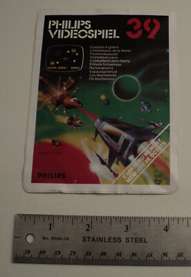 1980s Magnavox Odyssey Philips Videopac 39 Freedom Fighters store promo sticker