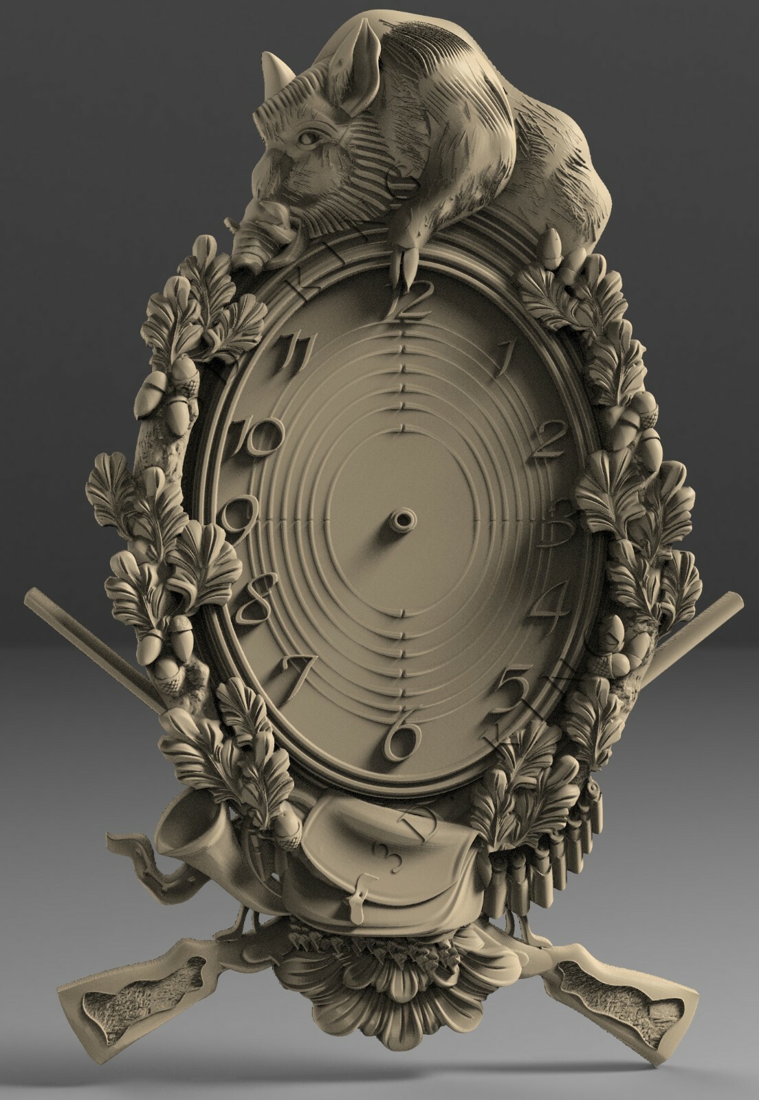 9 Pcs 3D STL Models WALL CLOCKS HUNTING for CNC Router Engraver Carving Artcam