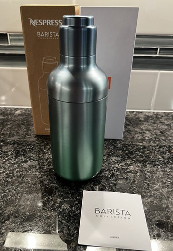 Nespresso Barista Shaker Ltd Ed Ombre Blue Green New in Box