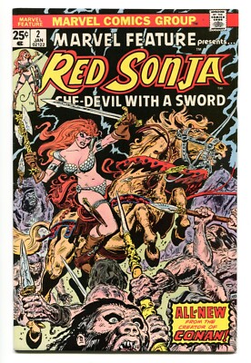 MARVEL FEATURE Red Sonja, Issue #2, (Marvel 1975), FN