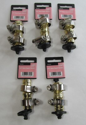 5-PACK ORBIT 258584 5/8' MENDER/REPAIR/SPLICE KIT FOR STANDARD 3/4 GARDEN HOSE  