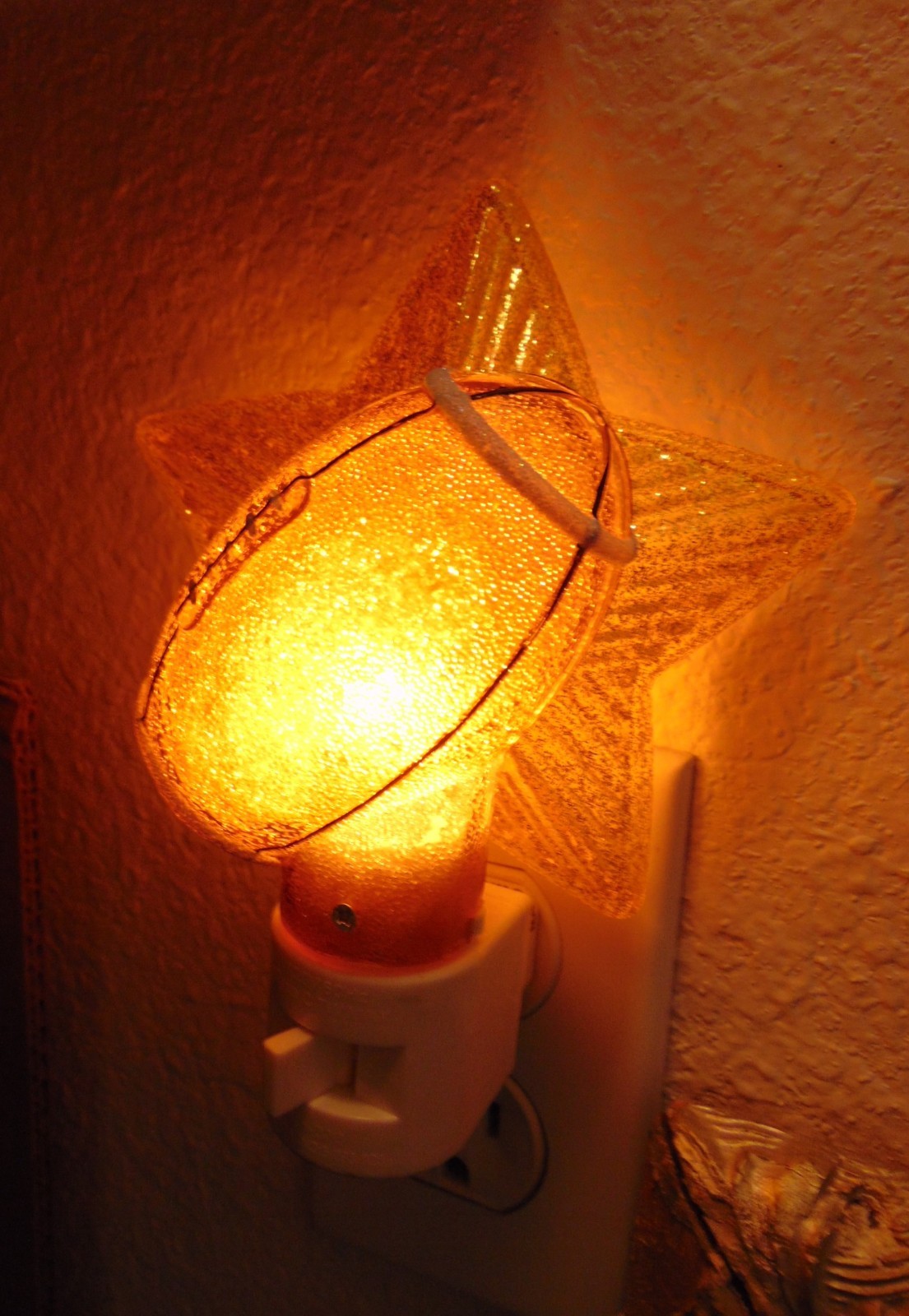 Midwest Seasons Lights in the Night Lantern Night Light Star and Football Ball