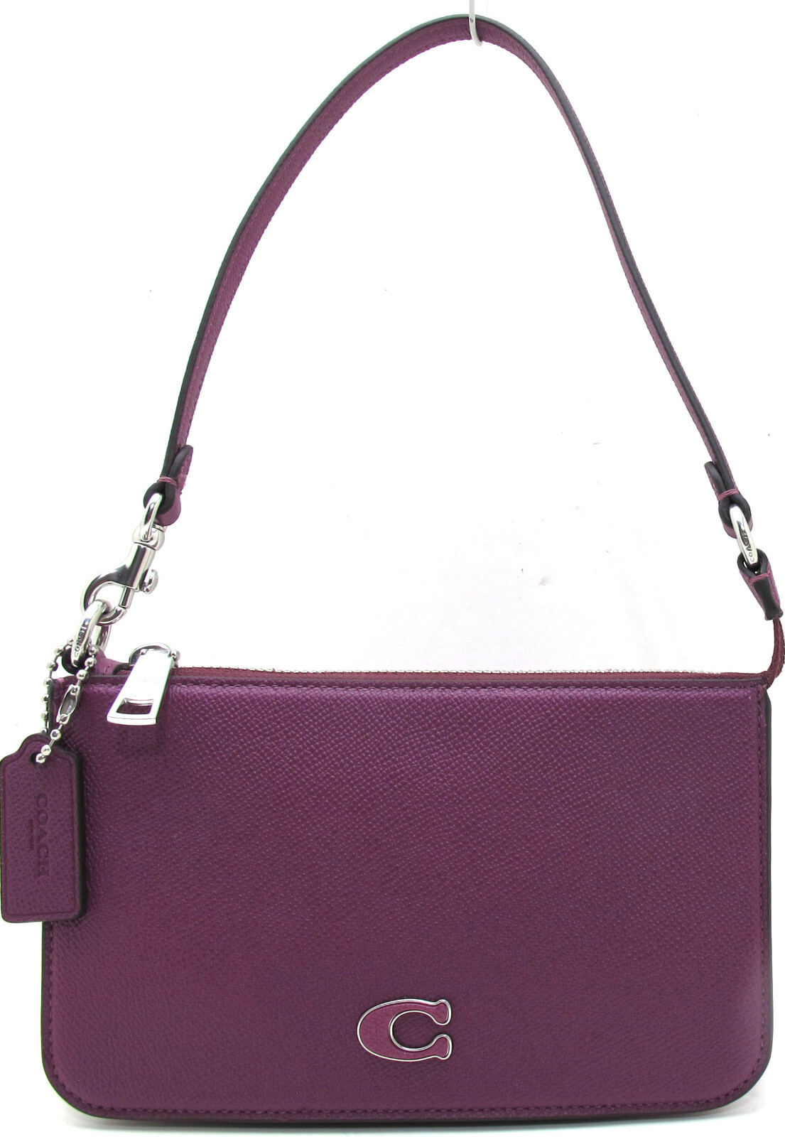 NEW Authentic COACH Crossgrain Leather Shoulder Pouch Bag
