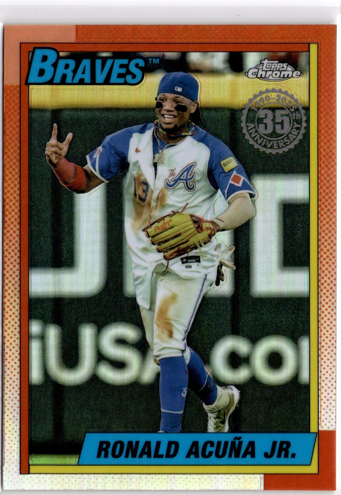 Ronald Acuna Jr 2025 Topps Chrome #5th Anniversary Refractor