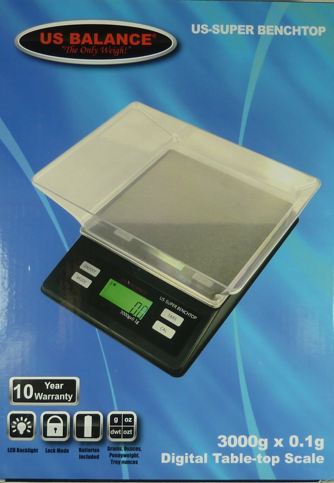 3000g x 0.1g Digital Benchtop Scale for Jewelry Gold Silver Herb Gram Oz DWT OZT