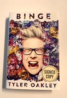 BINGE Sighed Autograph Hard Cover Book By Tyler Oakley
