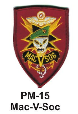 3" Mac-V-Soc  Embroidered Military Patch  