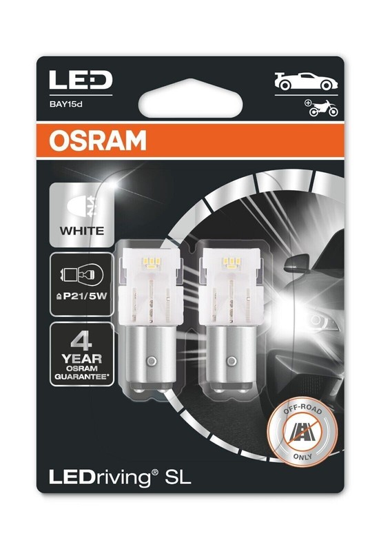 2x GlÃ¼Hlampe Osram 7528dwp-02b Ledriving Sl P21/5w 12v 1,7w (21/5w) Bay15d Neu