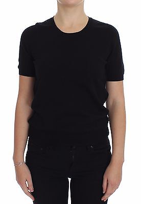 

DOLCE - GABBANA D-G Черный хлопковый свитер с круглым вырезом, футболка IT48/US14/XXL Рекомендуемая розничная цена 570 долларов США