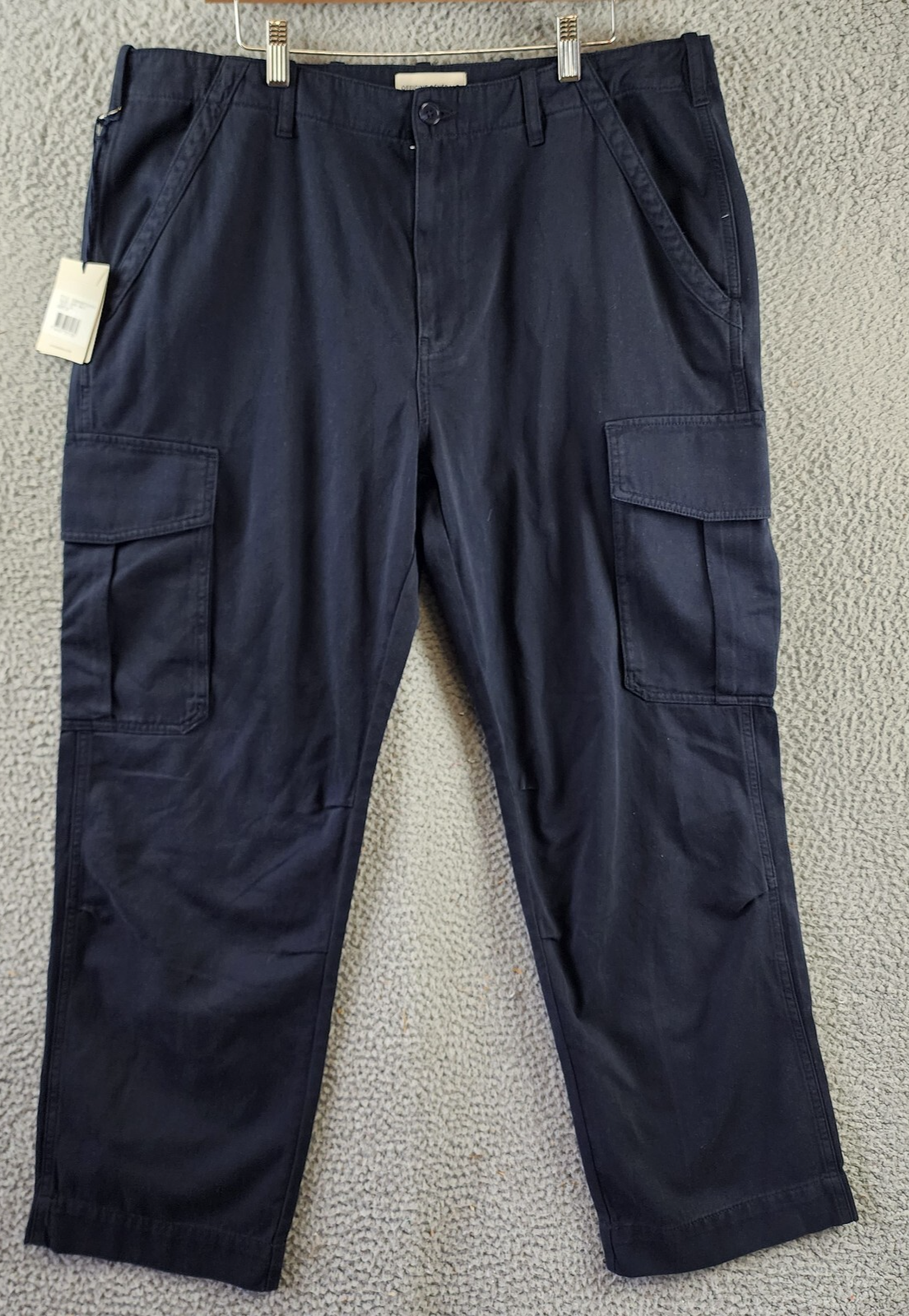 Officine Générale Kenny Pigment Dye Cargo Pants Men's 54 Dark Navy Zip & Button - Picture 2 of 15