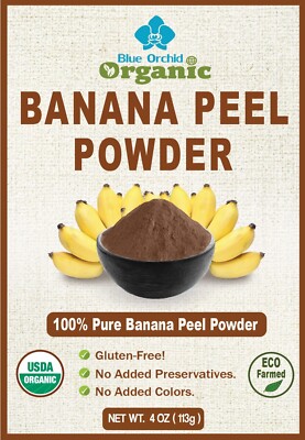 Organic Dried Banana Peel Powder Thai Herbal Healthy Tea Cooking Skin Care 4 oz.