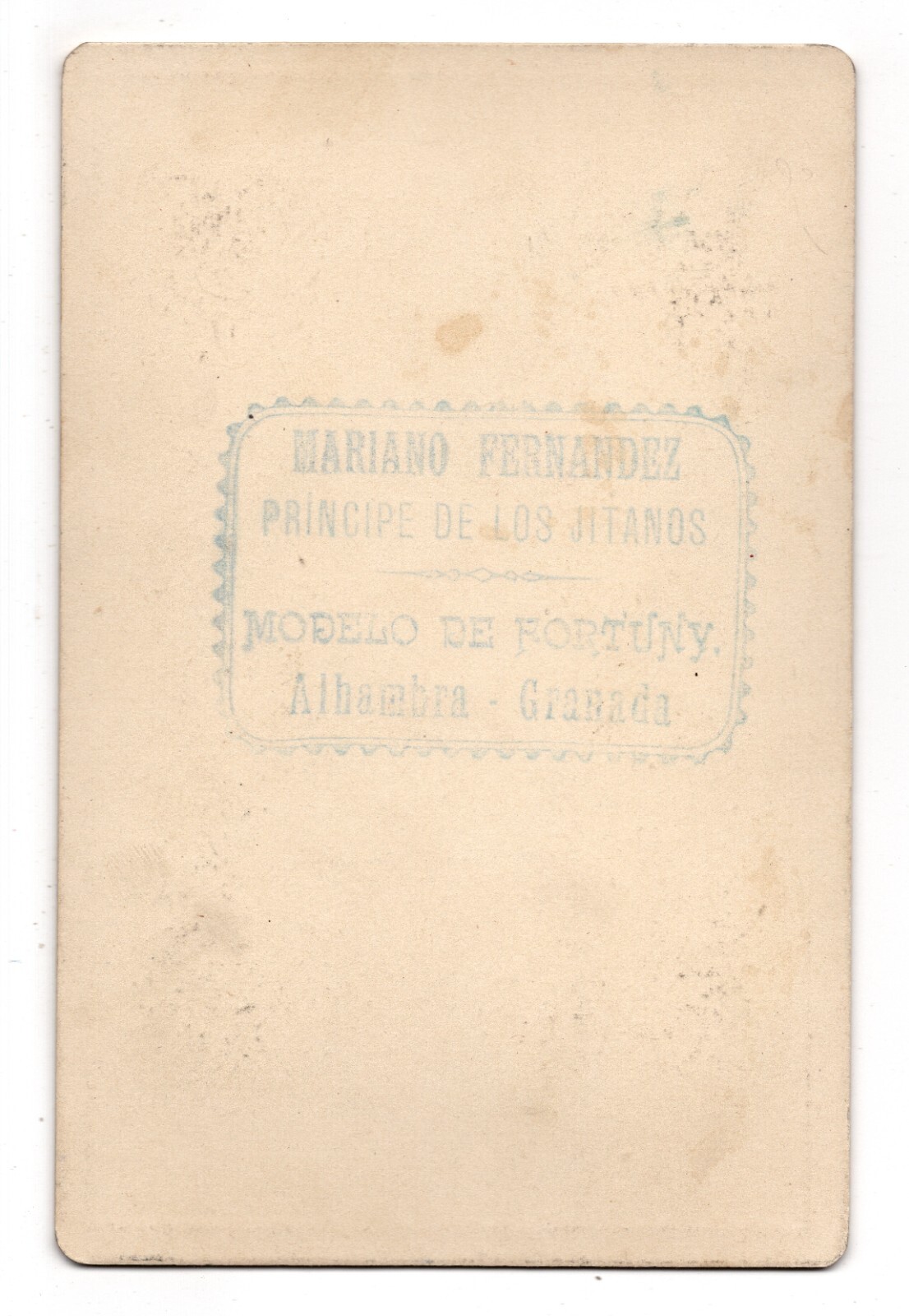 CIRCA 1890s CABINET CARD AFRICAN AMERICAN MAN ACTOR? SMOKING GRANADA FRANCE — additional view