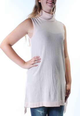 

ALFANI Женский розовый топ без рукавов с воротником-стойкой Hi-Lo без рукавов Размер