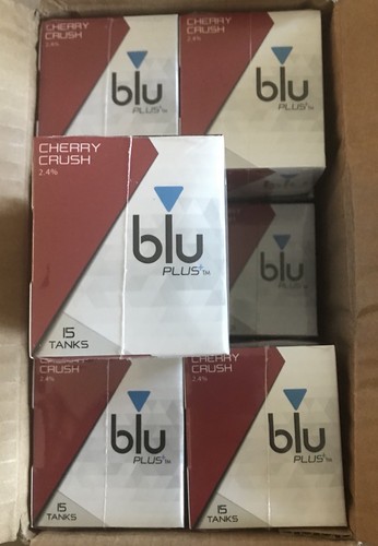 BLU PLUS CHERRY CRUSH CASE OF 12 PACKS 180 TANKS TOTAL NEW/SEALED