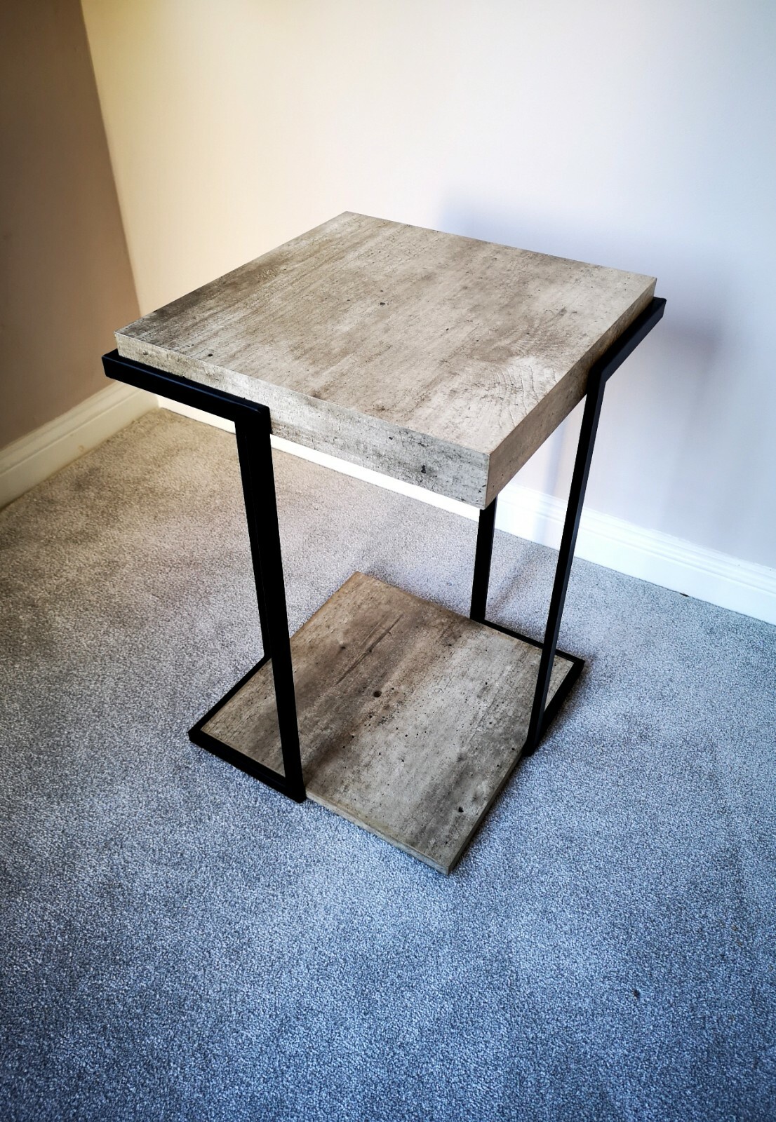 Retro Industrial Study Desk Work Space Tower Storage Rustic Dressing Table